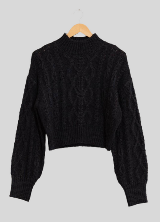 Black knitted sweater