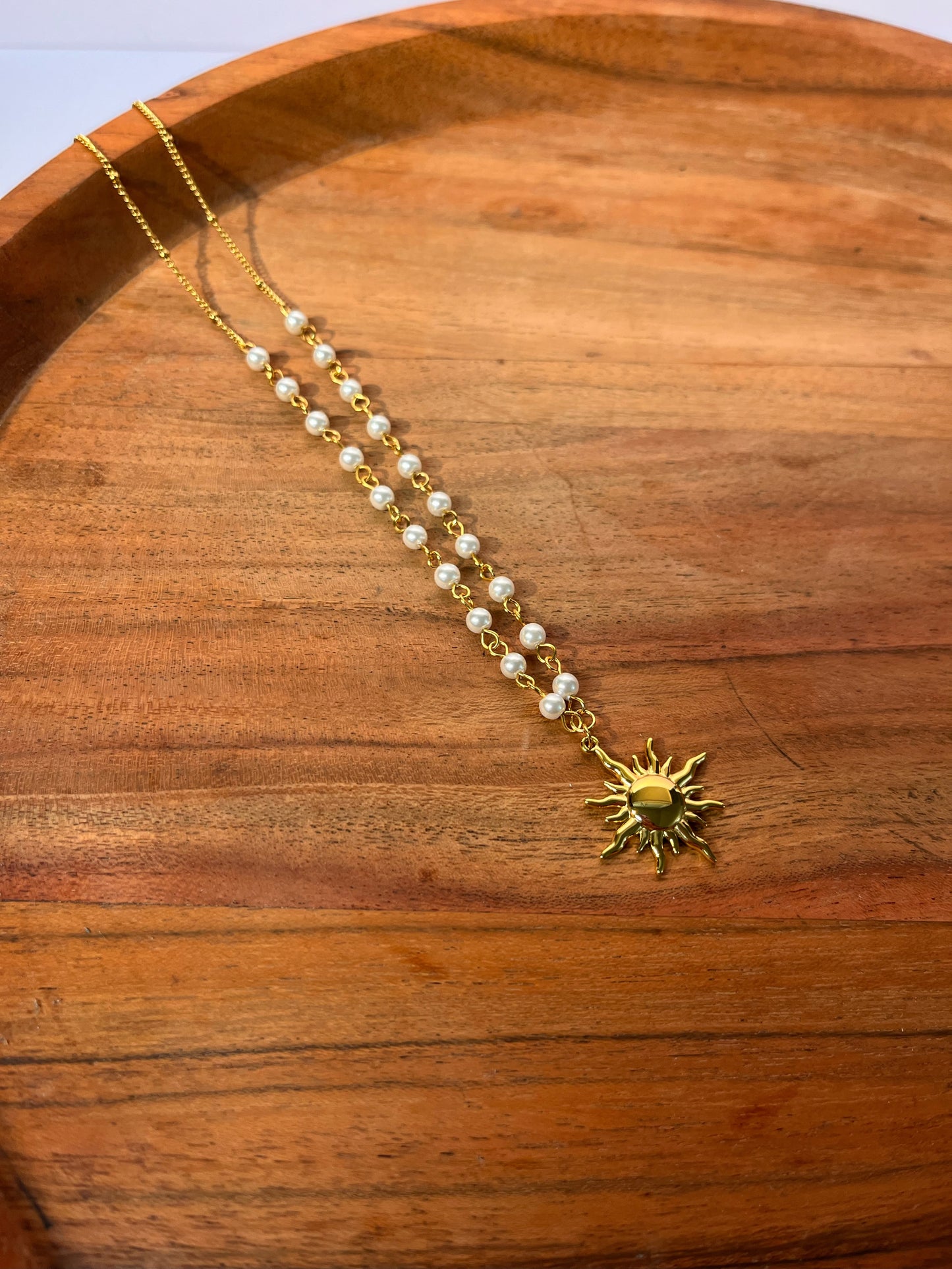 Sun beaded necklace